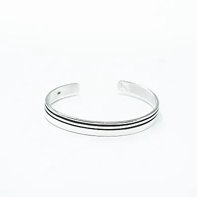 Bratara fixa plata doua linii Argint - 5