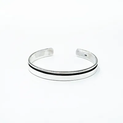 Bratara fixa plata o linie Argint - 1