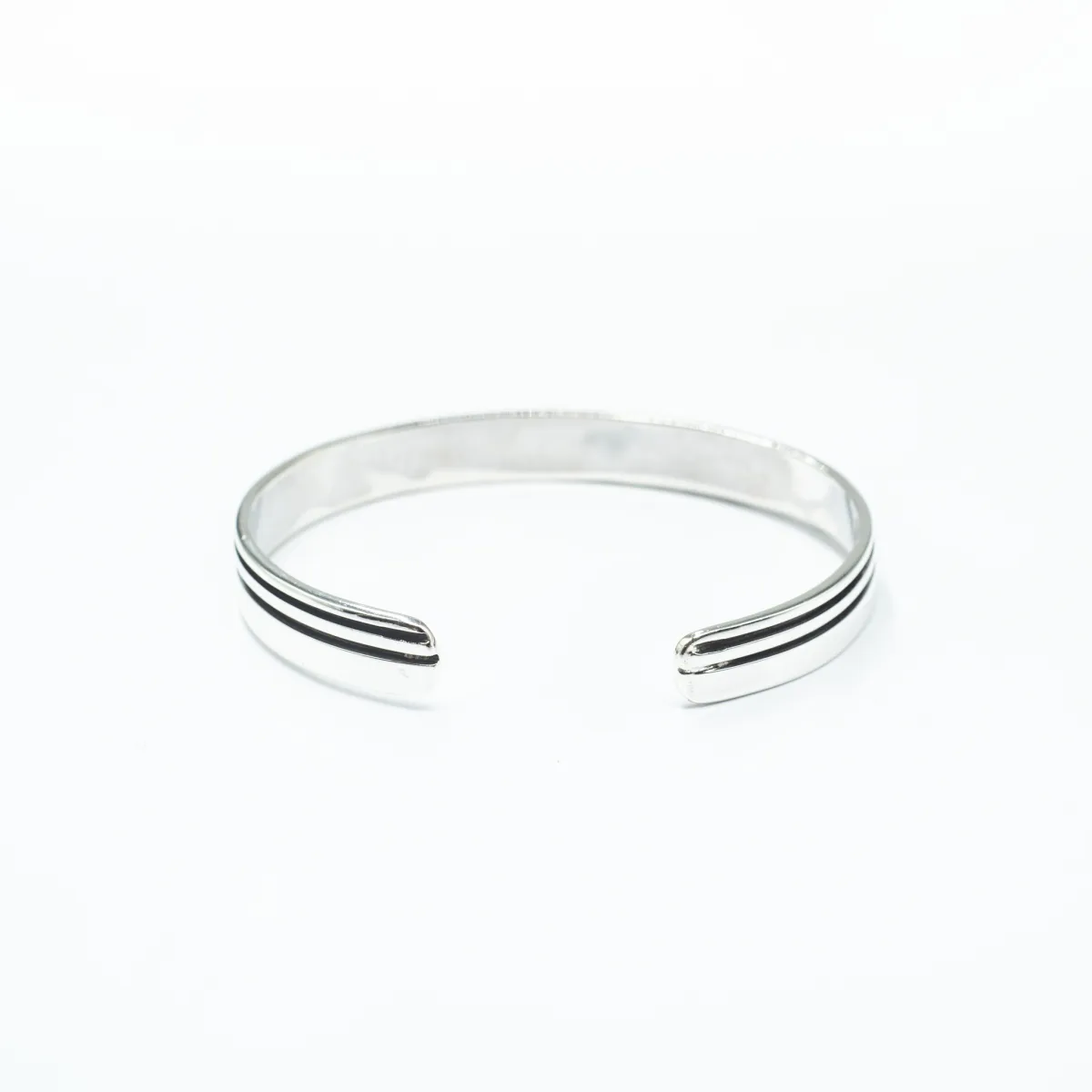 Bratara fixa plata doua linii Argint