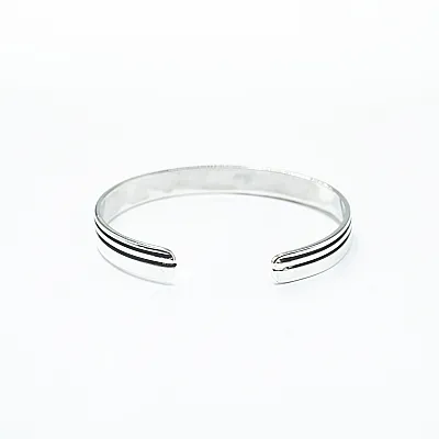 Bratara fixa plata doua linii Argint - 8