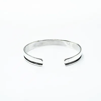 Bratara fixa plata o linie Argint - 3