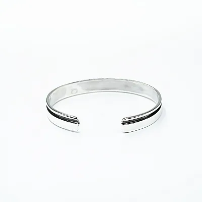 Bratara fixa plata o linie Argint - 6