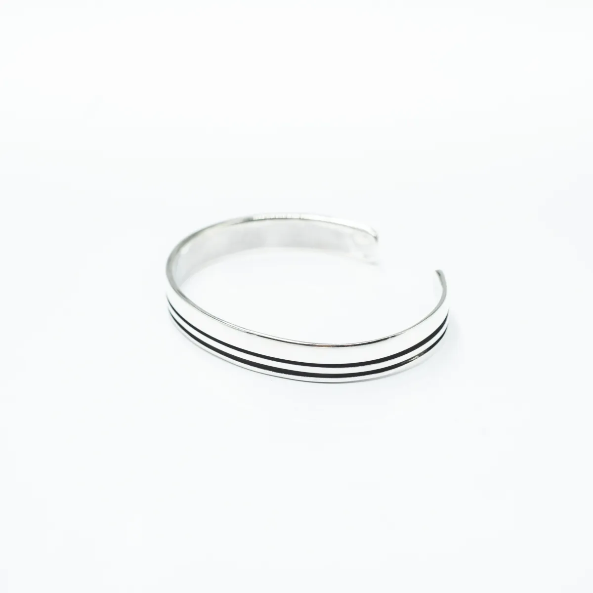 Bratara fixa plata doua linii Argint