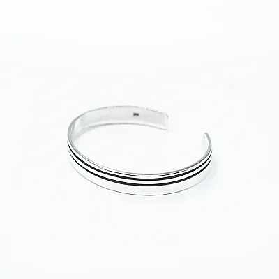 Bratara fixa plata doua linii Argint - 6