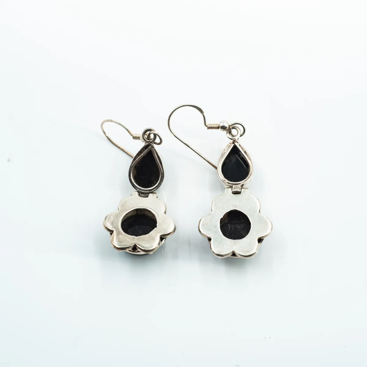 Cercei lungi duo pietre naturale Argint