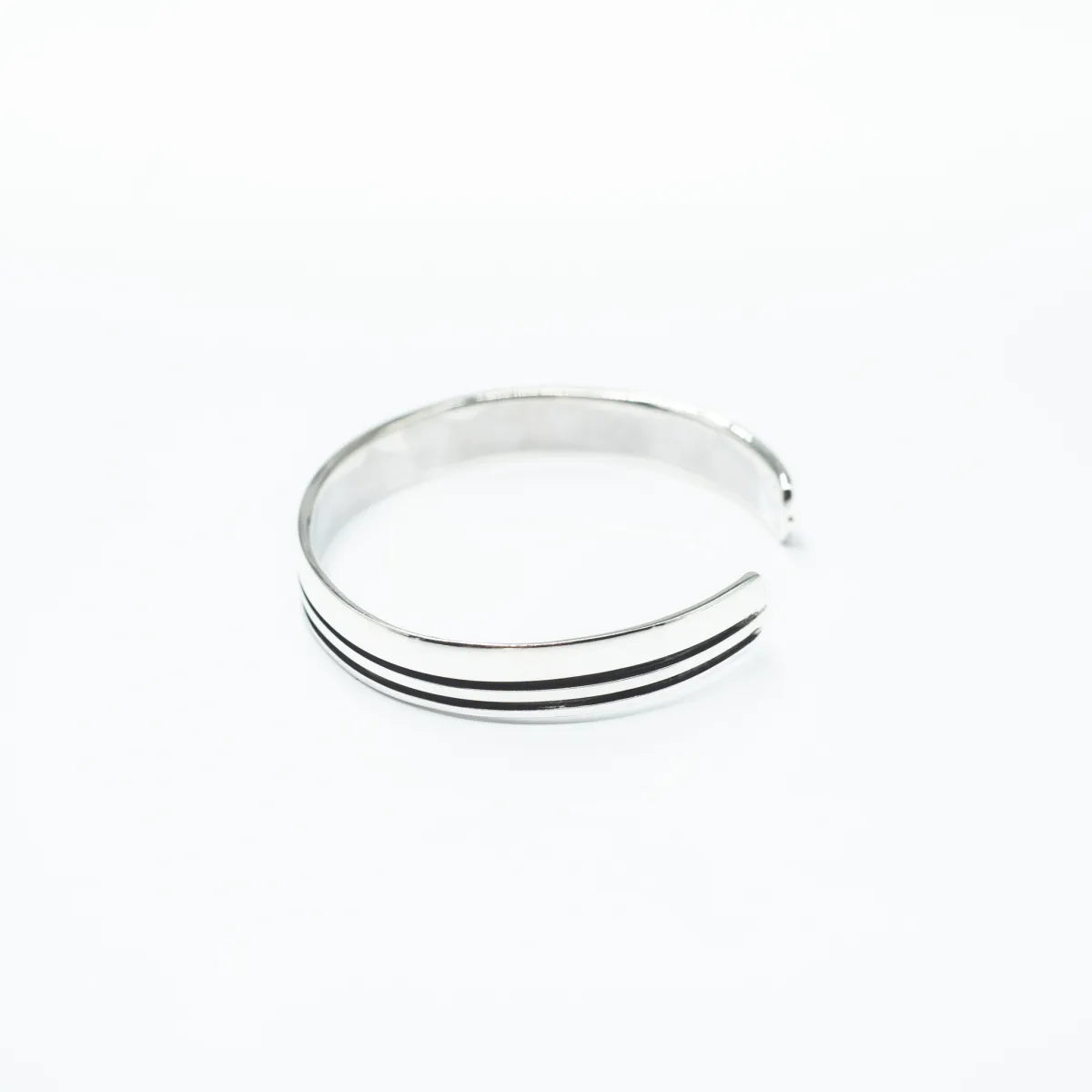 Bratara fixa plata doua linii Argint