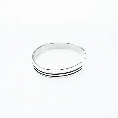 Bratara fixa plata doua linii Argint - 3