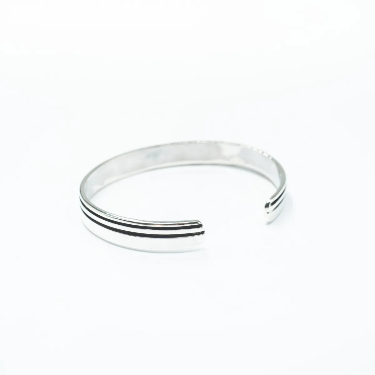 Bratara fixa plata doua linii Argint