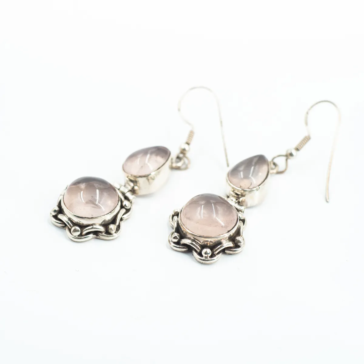 Cercei lungi duo pietre naturale Argint