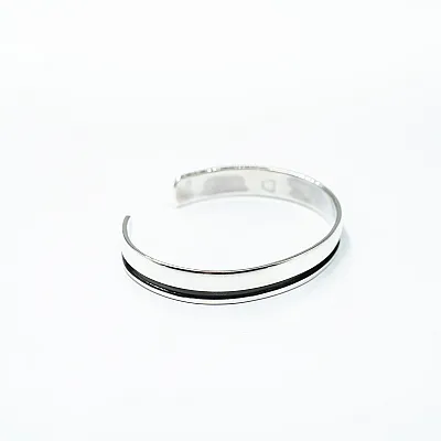 Bratara fixa plata o linie Argint - 4