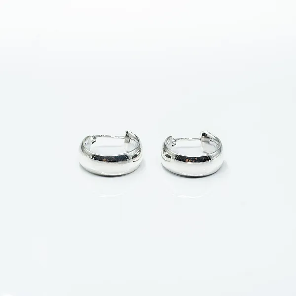 Cercei tip creola lata 7mm Argint