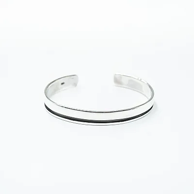 Bratara fixa plata o linie Argint - 8
