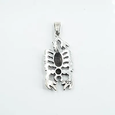 Pandantiv lung Scorpion floare Argint - 2
