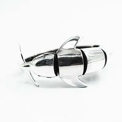Bratara fixa corp de delfin Argint - 2
