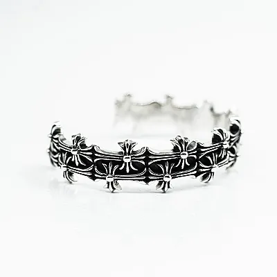 Bratara fixa cruci duble Argint - 5
