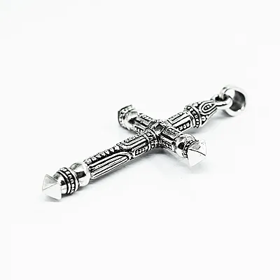 Pandantiv cruce gotica xl Argint - 3
