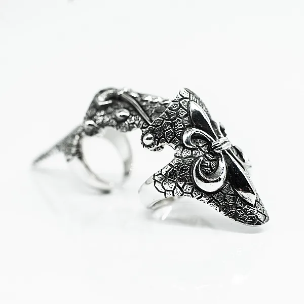 Inel gheara Fleur de Lys Argint