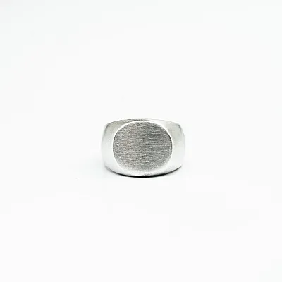 Inel simplu rotund mat 15*17mm Argint - 1