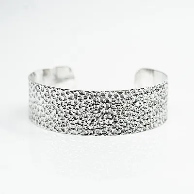 Bratara fixa hammered 20mm Argint - 1