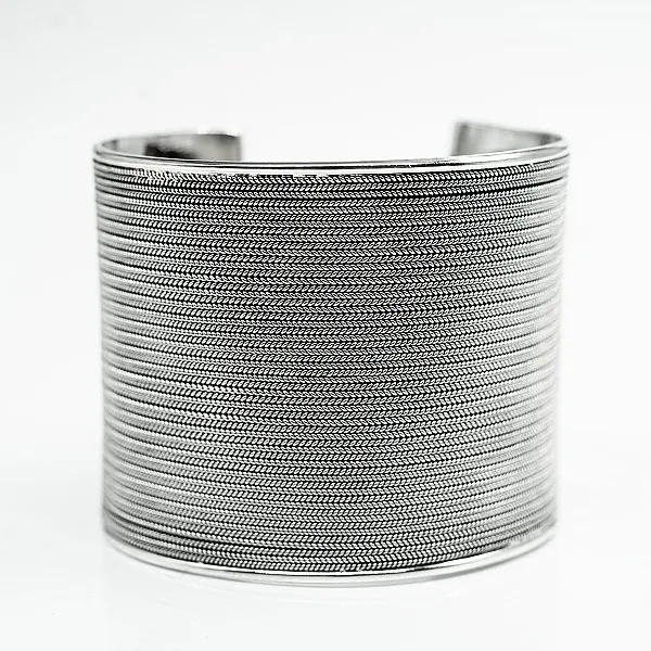 Bratara fixa plasa 6 cm Argint