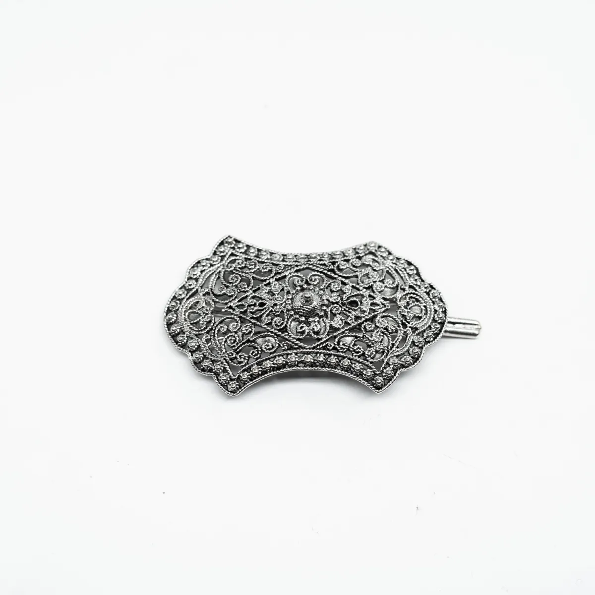 Agrafa de par broderie filigran Argint