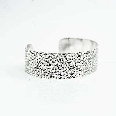 Bratara fixa hammered 20mm Argint - 6