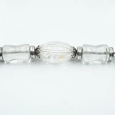 Colier cuarz de stanca tubular Argint - 2