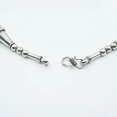 Colier cuarz de stanca tubular Argint - 3