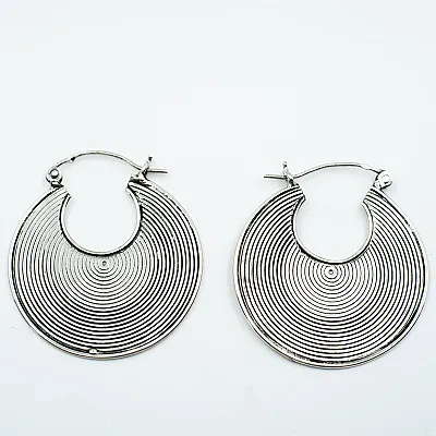 Cercei semicerc spirala 3.7cm Argint - 2