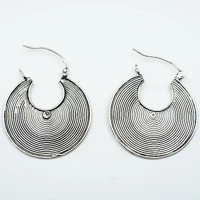 Cercei semicerc spirala 3.7cm Argint - 3