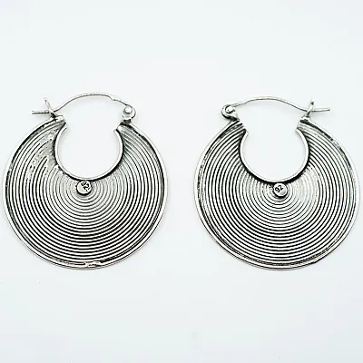 Cercei semicerc spirala 3.7cm Argint - 1