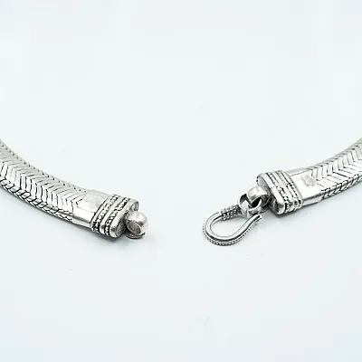 Lant sarpe plat 1.2cm 48cm Argint - 3