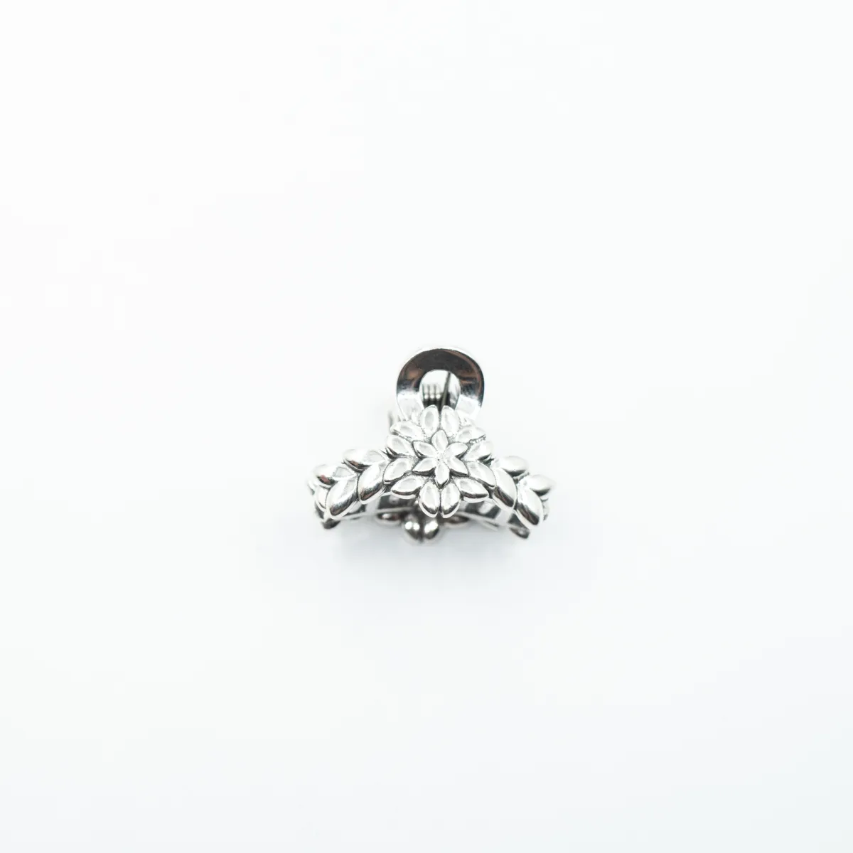Clips de par floare petale Argint
