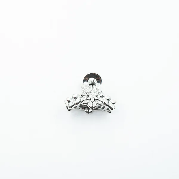 Clips de par floare petale Argint