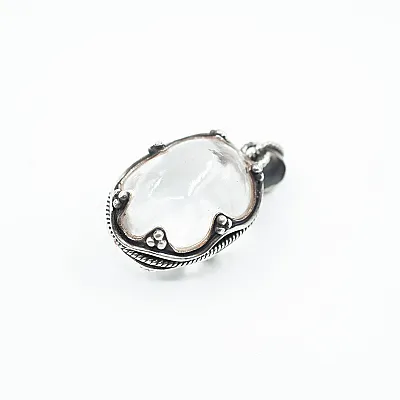 Pandantiv oval Gotland cuarz 34*23mm Argint - 3
