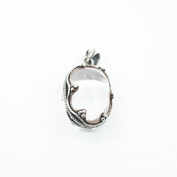 Pandantiv oval Gotland cuarz 34*23mm Argint