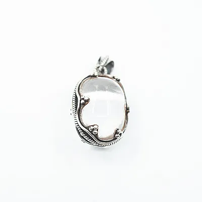 Pandantiv oval Gotland cuarz 34*23mm Argint - 1