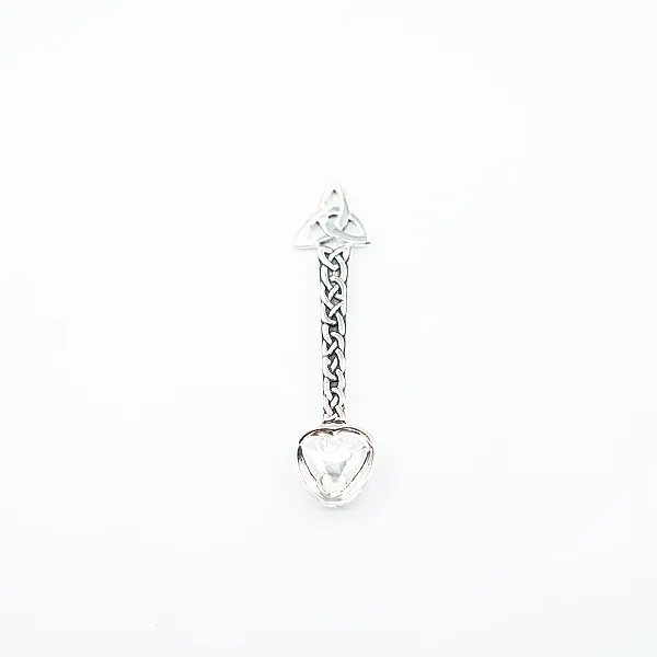 Lingurita decorativa model Triquetra Argint