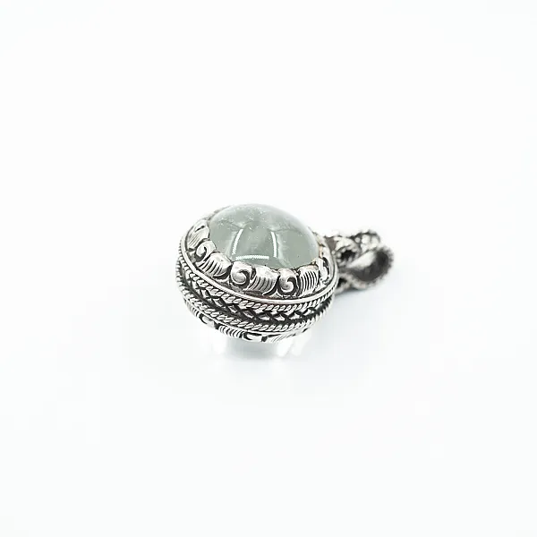 Pandantiv rotund Gotland cuarz 24mm Argint