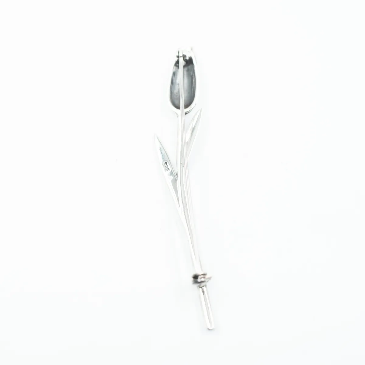 Brosa lalea 7.5cm Argint