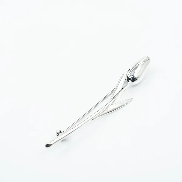 Brosa lalea 7.5cm Argint