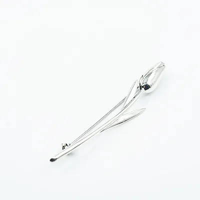 Brosa lalea 7.5cm Argint - 1