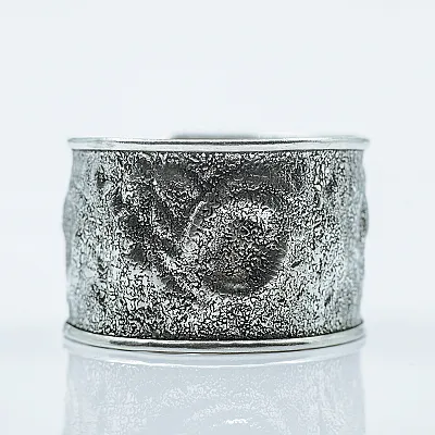 Bratara fixa hammered petale Argint - 6