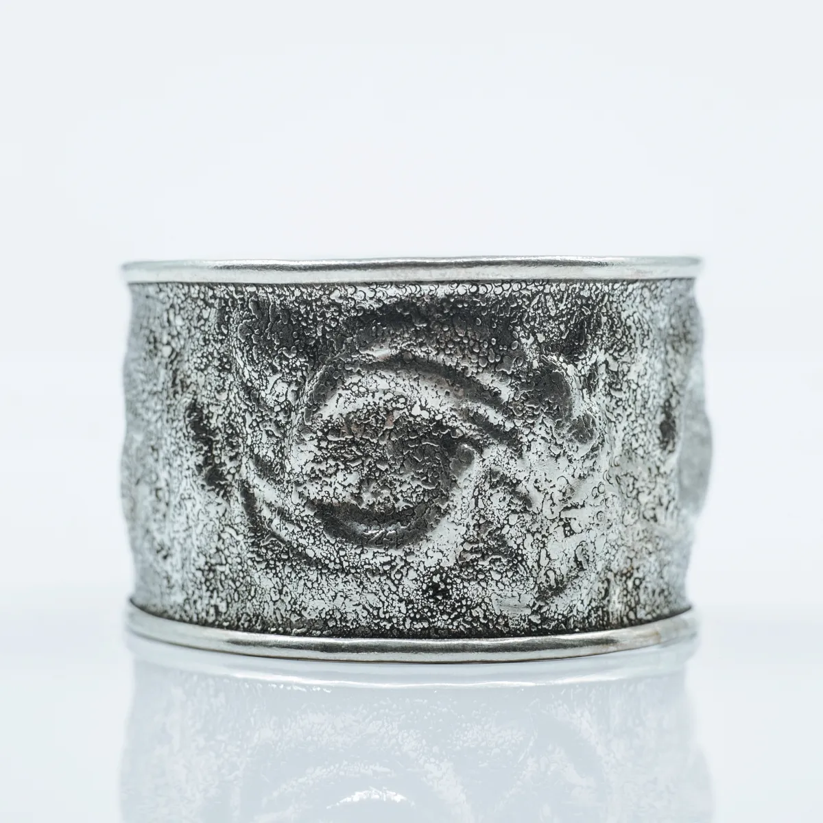 Bratara fixa hammered petale Argint