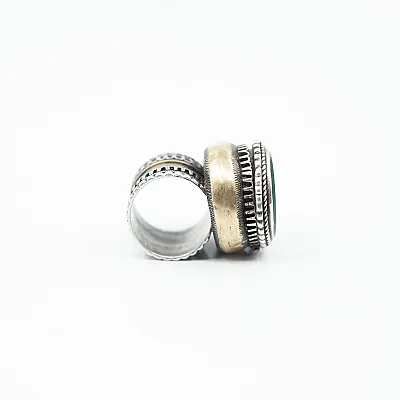 Inel Afgan tip caseta leu-capricorn Argint - 5