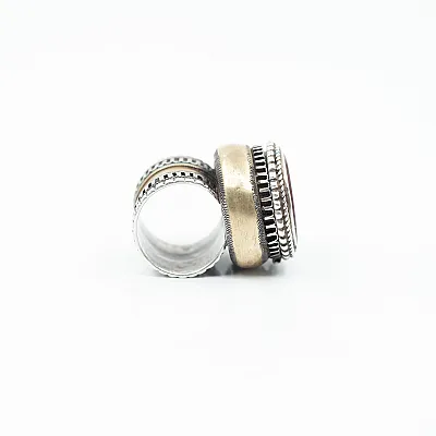 Inel Afgan tip caseta pegas Argint - 5