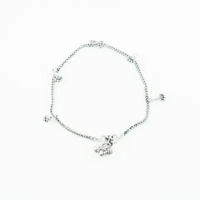 Bratara picior lant fox clopotei Argint - 2