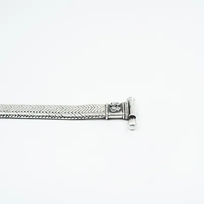 Bratara model sarpe plat coada paun Argint - 5