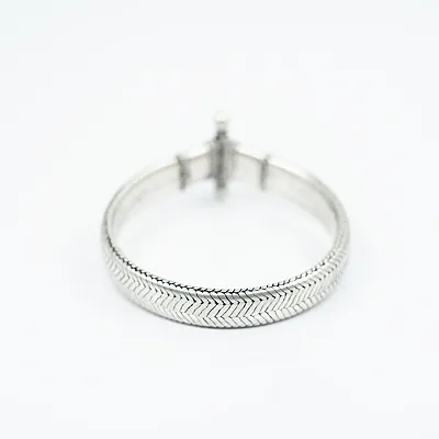 Bratara model sarpe plat coada paun Argint - 3