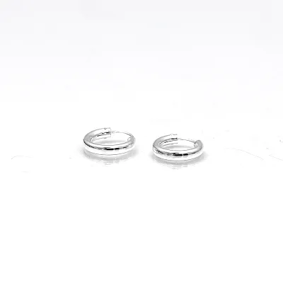 Cercei tip creola rotunda 2mm Argint - 1